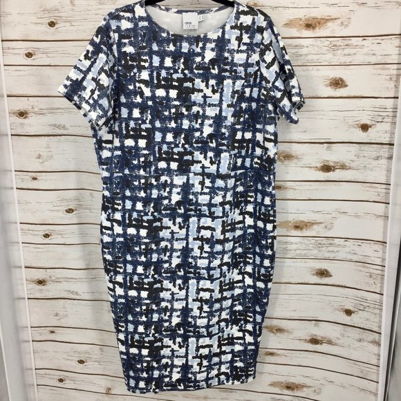 ASOS Curve Dresses & Skirts - Asos Curve Midi Wiggle Dress Crosshatch abstract